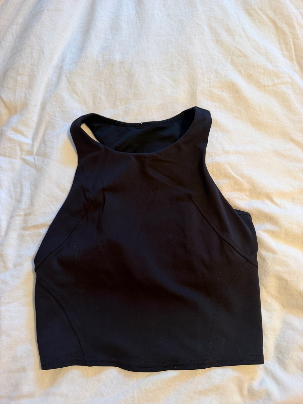 lululemon athletica Black High-Neck Crop Tank